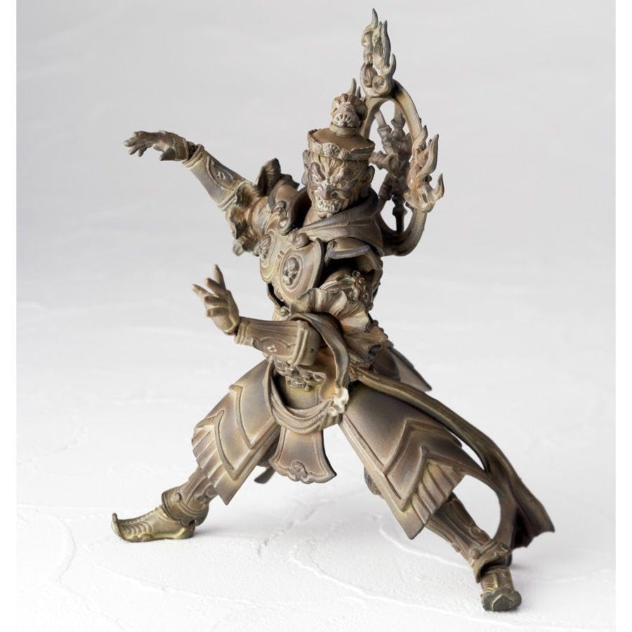 Amazon.co.jp: -仏像フィギュア- リボルテックタケヤ 持国天《木彫版